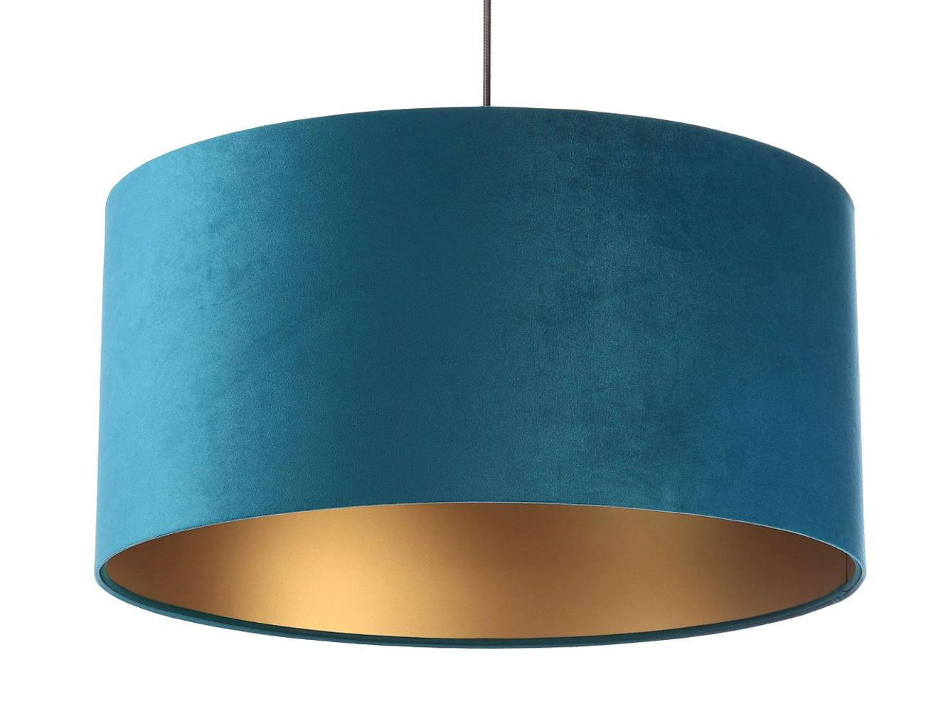 HÄNGELEUCHTE Gold 50/25 cm - Türkis/Goldfarben, Kunststoff (50/0.8/25cm) - ONZENO