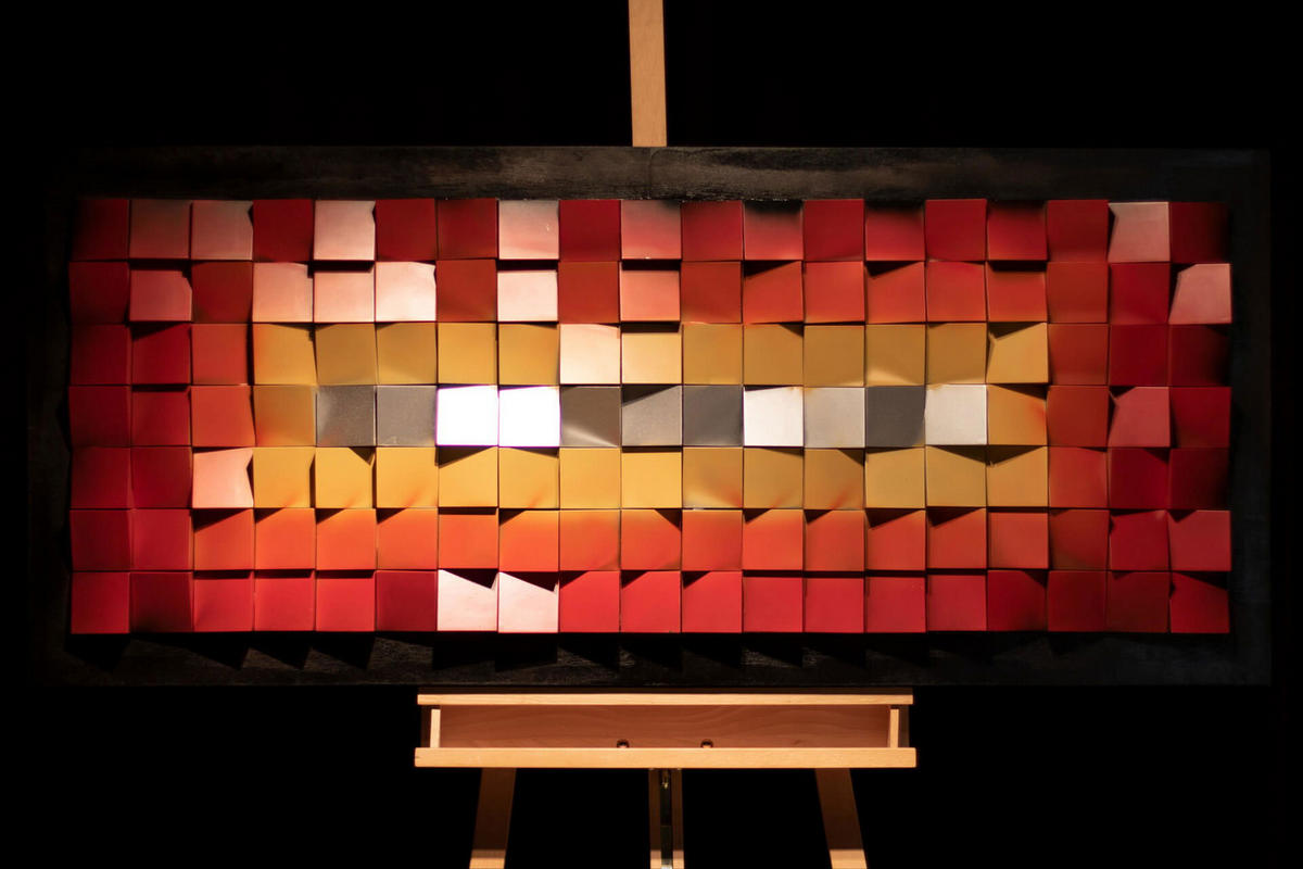 WANDBILD Rot 130/53 cm - Rot/Weiß, Holz/Kunststoff (7.07/53cm) - KUNSTLOFT