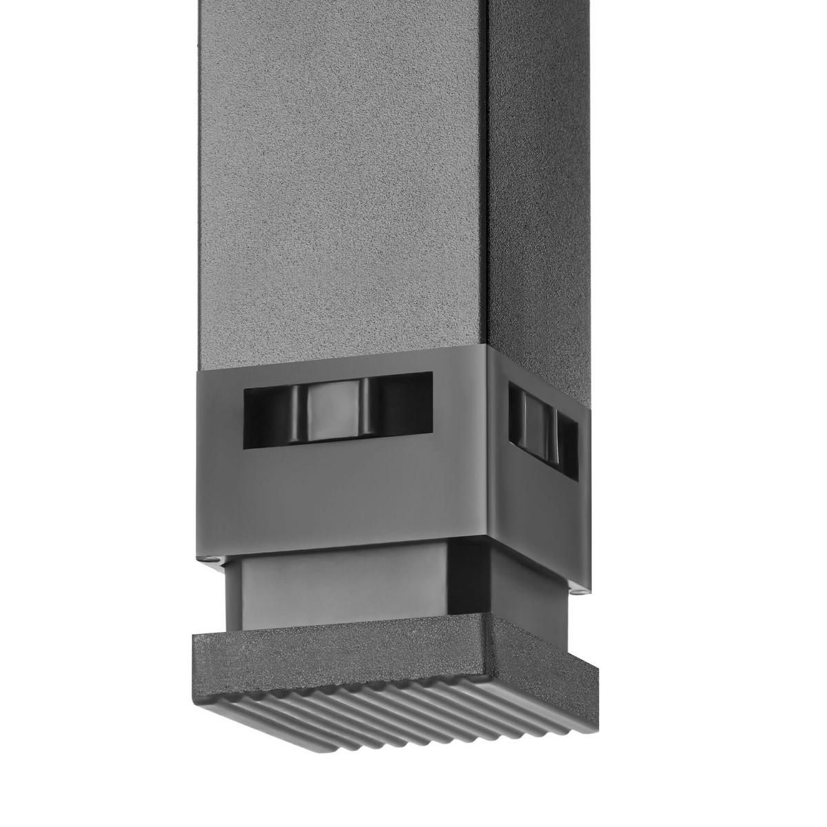 GARTENTISCH Inca, 80–120 x 80 x 74 cm, schwarz/braun - Schwarz/Braun, Kunststoff (120/80/74cm) - tectake