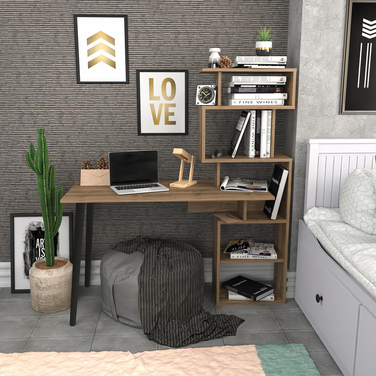 COMPUTERTISCH Vina - Braun, Holzwerkstoff (120/60/73cm) - Decorotika
