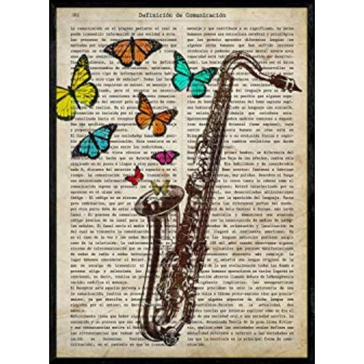 POSTER Saxophon. A4 Rahmenlos - Klar, Papier (29.7/5/21cm) - Nacnic