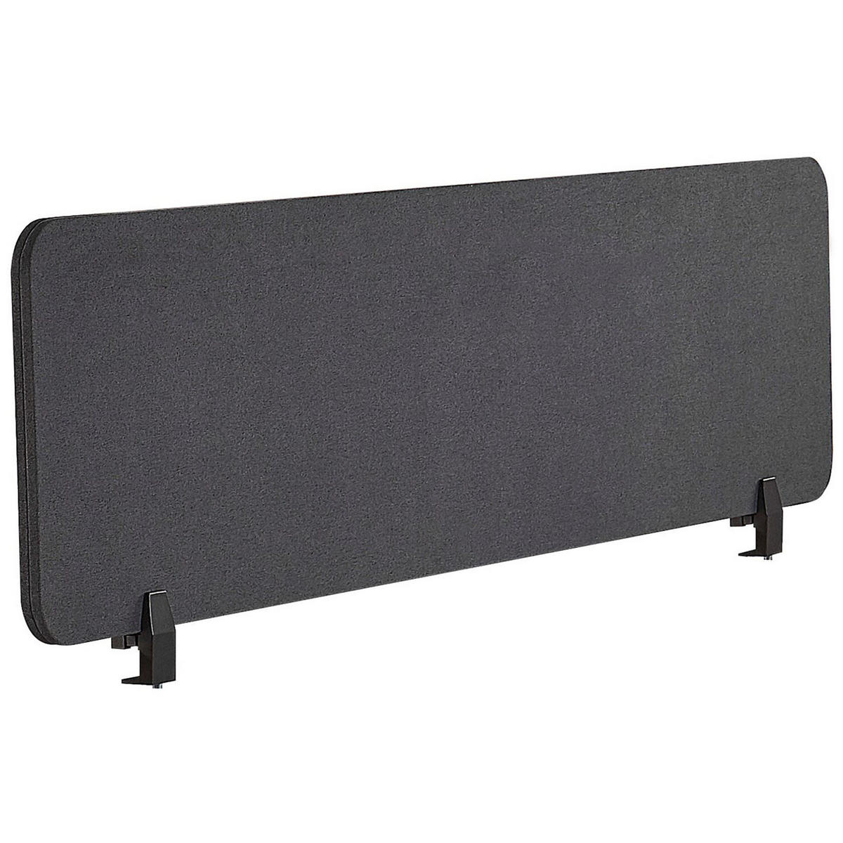 SCHREIBTISCHTRENNWAND 160 x 40 cm Dunkelgrau Wally - Dunkelgrau, Textil (160/40/2cm) - Beliani