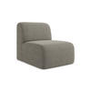 SOFAELEMENT Bouclé Stoff Grau - Schwarz/Grau, Holzwerkstoff/Kunststoff (70/75/94cm) - LaMiaSofa