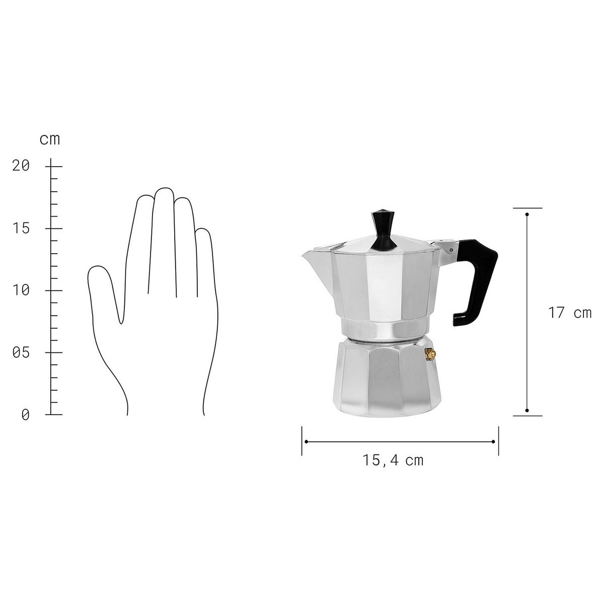 KAFFEEBEREITER (6er Set) Esperto - Silberfarben, Metall (9/17/15cm) - Butlers