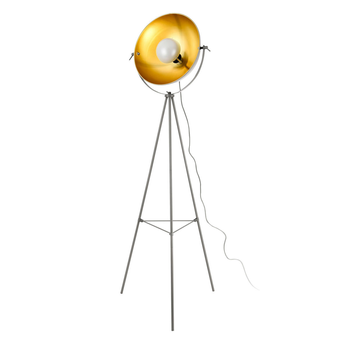 STEHLEUCHTE Angers - Grau, Metall (40/40/158cm) - lux.pro