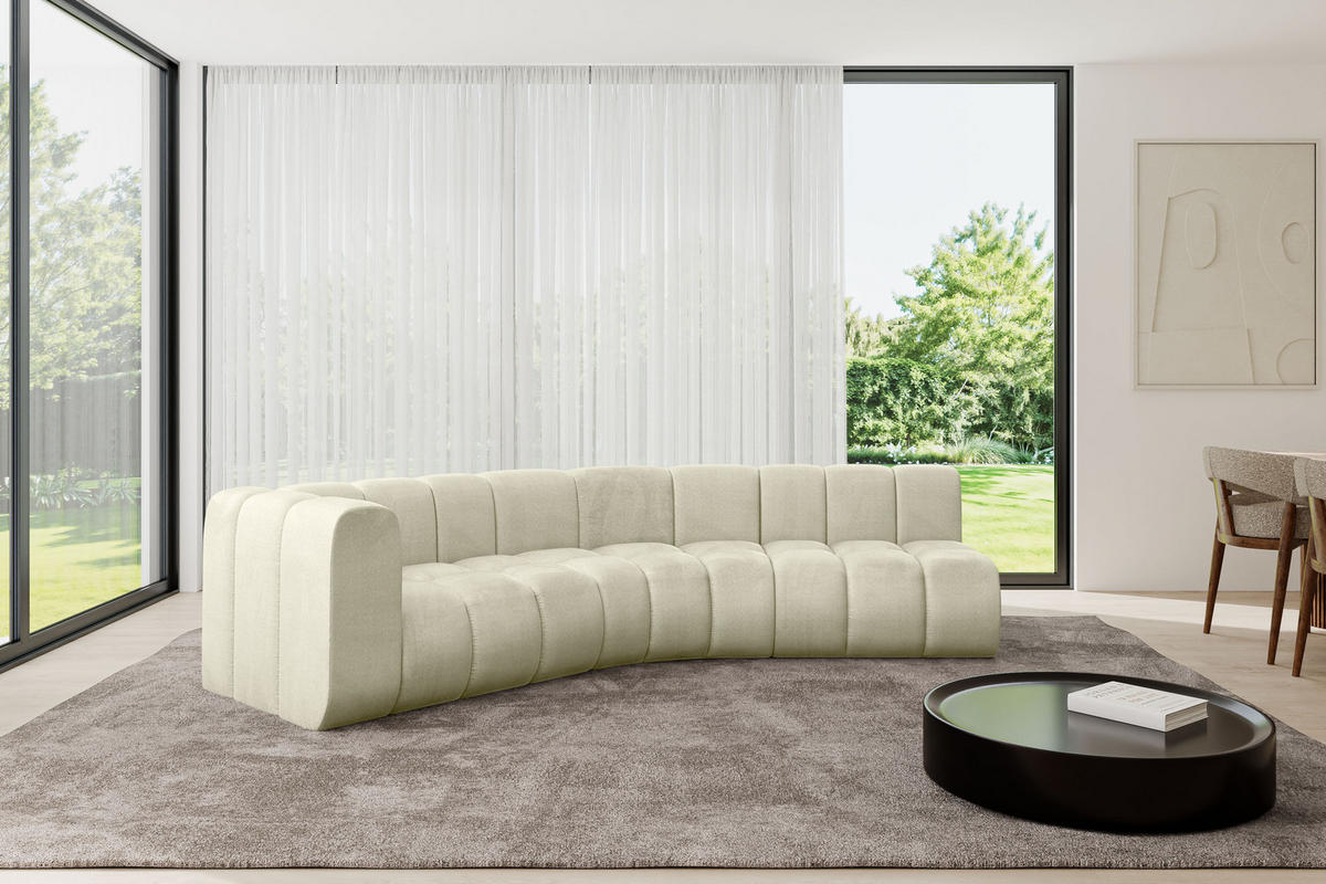 ECKSOFA modulares Sofa Karex-L1 - 308x194x70 cm Beige - Beige, Holzwerkstoff/Textil (308/194cm) - ALTDECOR