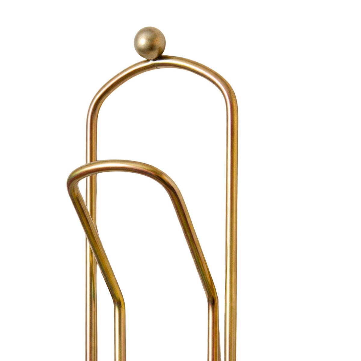 WANDHAKEN Metall Messing 32 cm - Messingfarben, Metall (9/32/8cm)