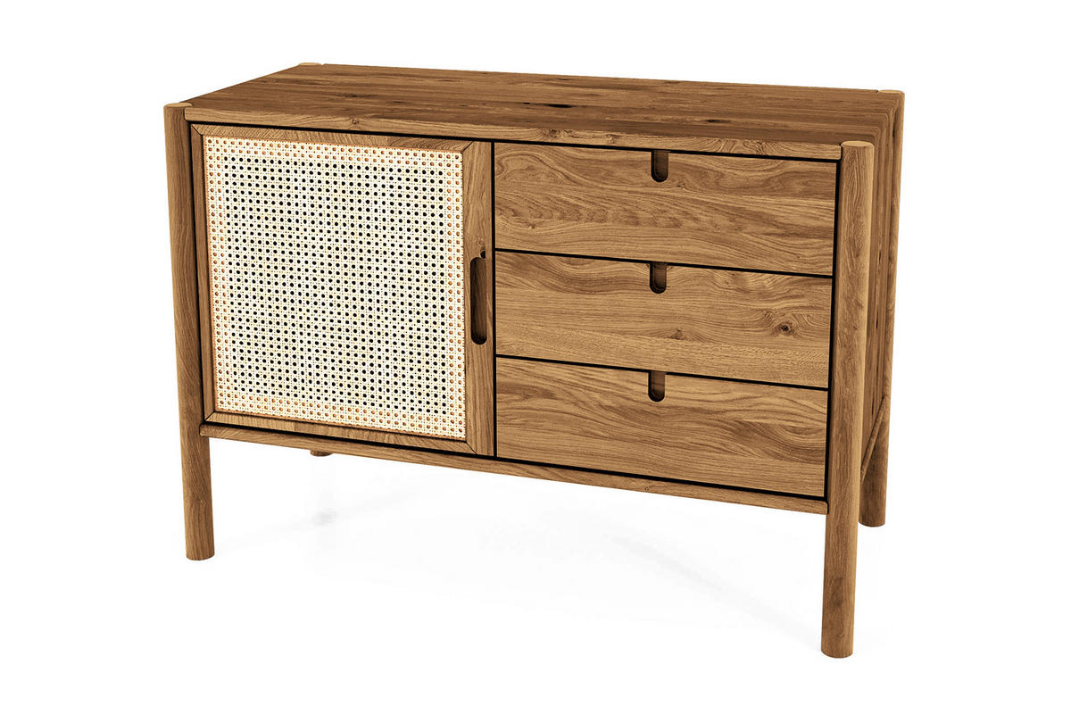 KOMMODE INA Wildeiche - Alteiche, Holz (97/69/46cm) - byoak