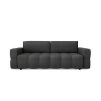 SCHLAFSOFA GERADE Rastergewebe Anthrazitgrau 247cm - Dunkelgrau/Anthrazit, Textil (247/90/102cm) - Sia Home