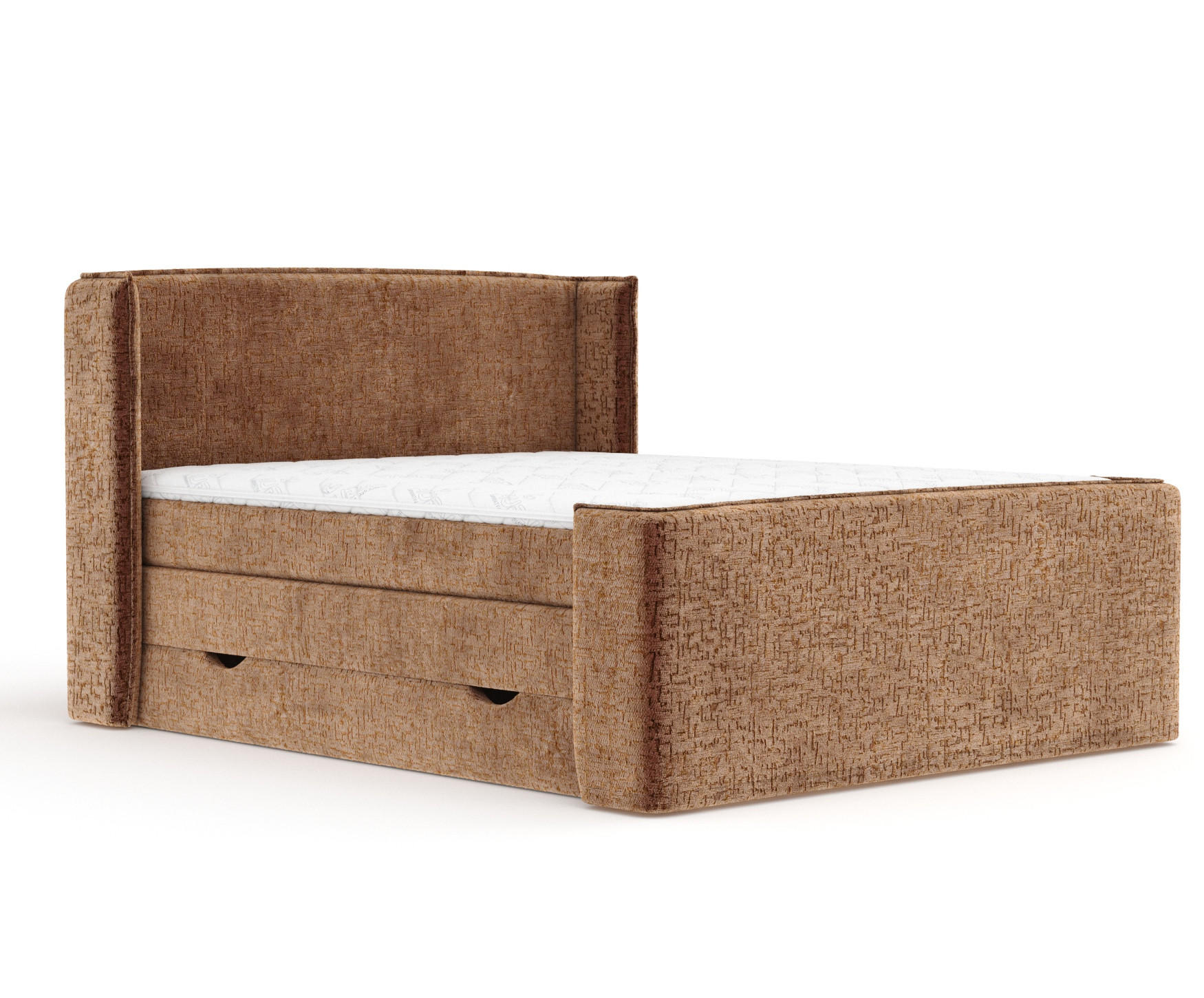 BOXSPRINGBETT Freeland Kupfer 180/200 cm mit Matratze und Topper - Schwarz/Kupferfarben, Holz/Holzwerkstoff (180/200cm) - Maison de Reve