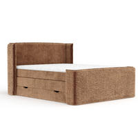 BOXSPRINGBETT Freeland Kupfer 140/200 cm mit Matratze und Topper - Schwarz/Kupferfarben, Holz/Holzwerkstoff (140/200cm) - Maison de Reve