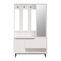 GARDEROBE Weiß 33,5/112/178 cm - Weiß, Holzwerkstoff (112.2/178.2/33.5cm) - Mobili Rebecca