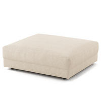 POLSTERHOCKER - Beige/Schwarz, Kunststoff/Textil (105/38/117cm) - home24