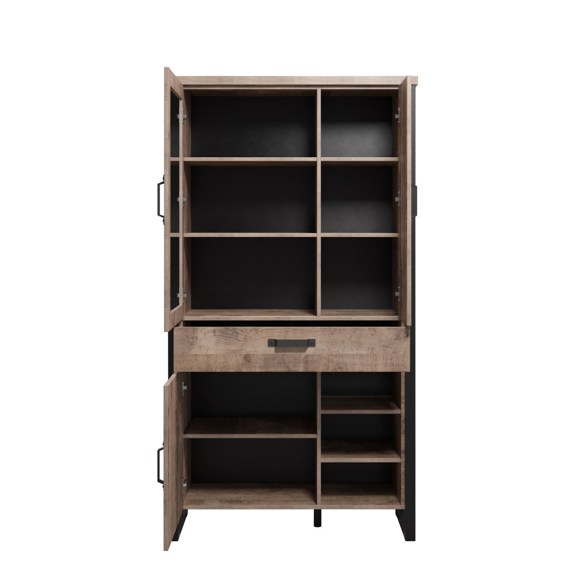 VITRINE Emile Eiche Dekor - Eichefarben, Holzwerkstoff (106/106/195cm) - ebuy24