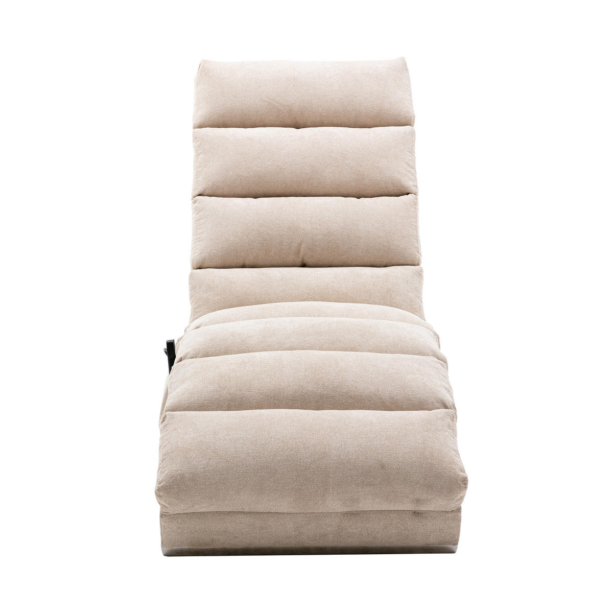 MASAŽNA FOTELJA u bež boji s funkcijom vibracije, od lana - srebrne boje/bež, drvni materijal/tekstil (55/84/148cm) - CHICFURN