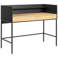 SCHREIBTISCH Arthur Holz und Schwarz - Braun, Holzwerkstoff (120/50/89cm) - Happy Garden