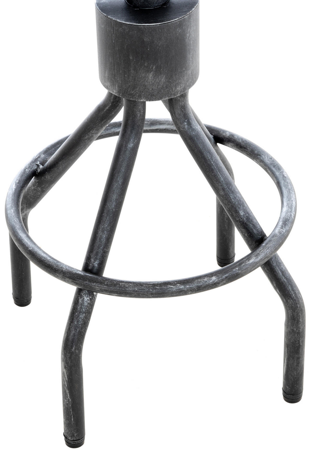 BARHOCKER Hafa, Holzsitz Gestell, Antik Silber - Silberfarben, Holz/Metall (41/100/41cm) - TPFLiving