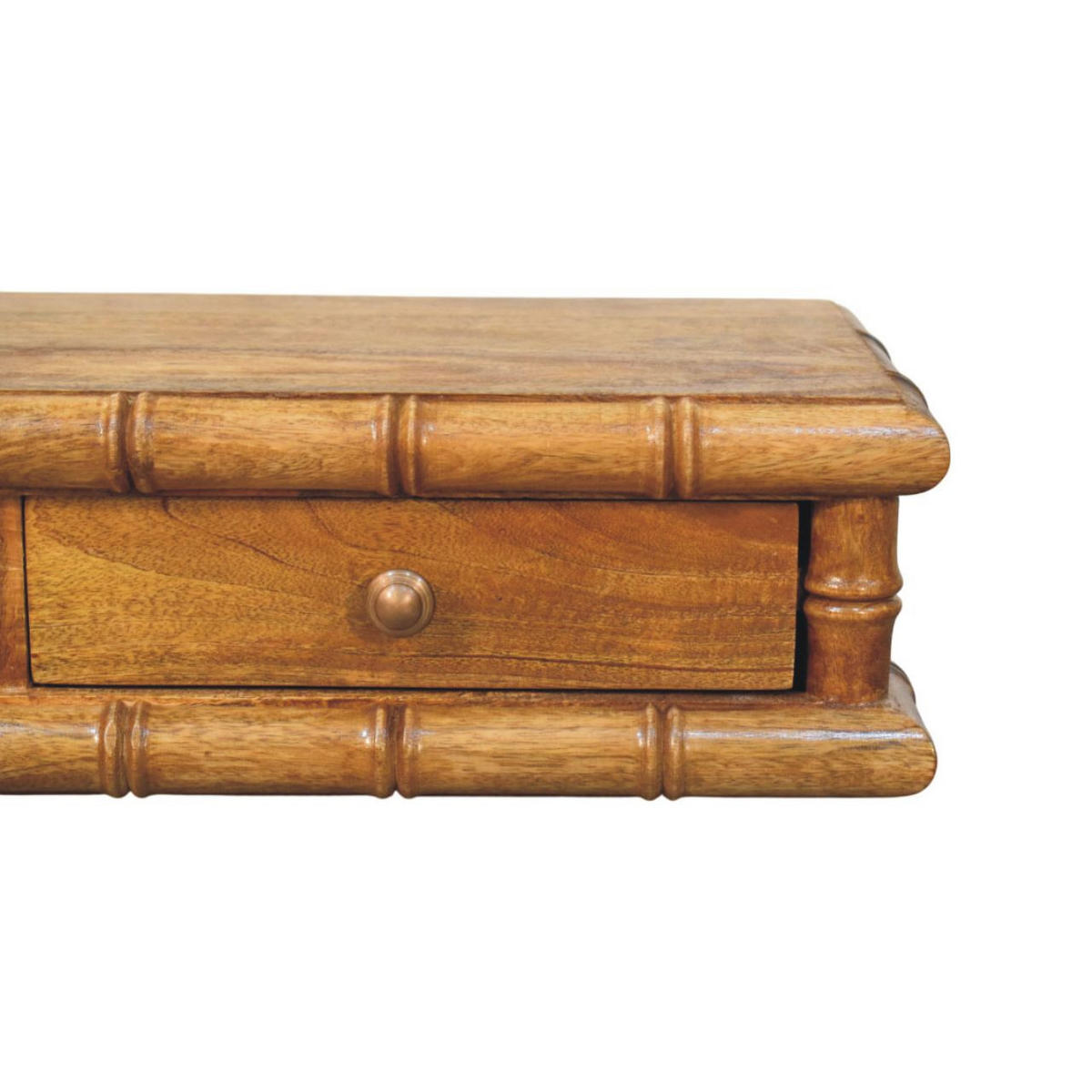 KONSOLE Mit Amber Oak Finish, 2 Schubladen - Braun, Holz (80/18/32cm) - Artisan Furniture
