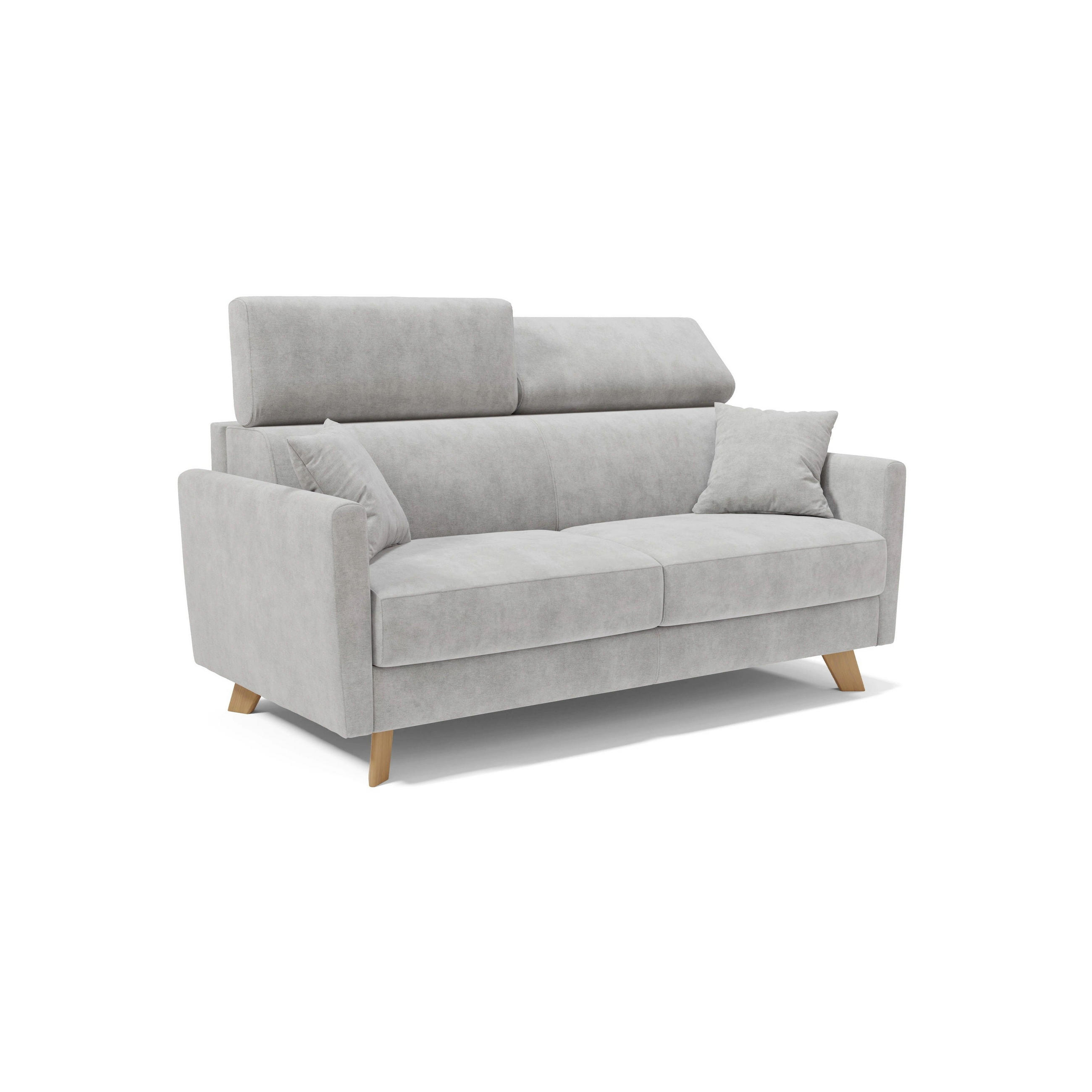 SCHLAFSOFA Francy - Grau, Metall (160/92/97cm) - Divani.store