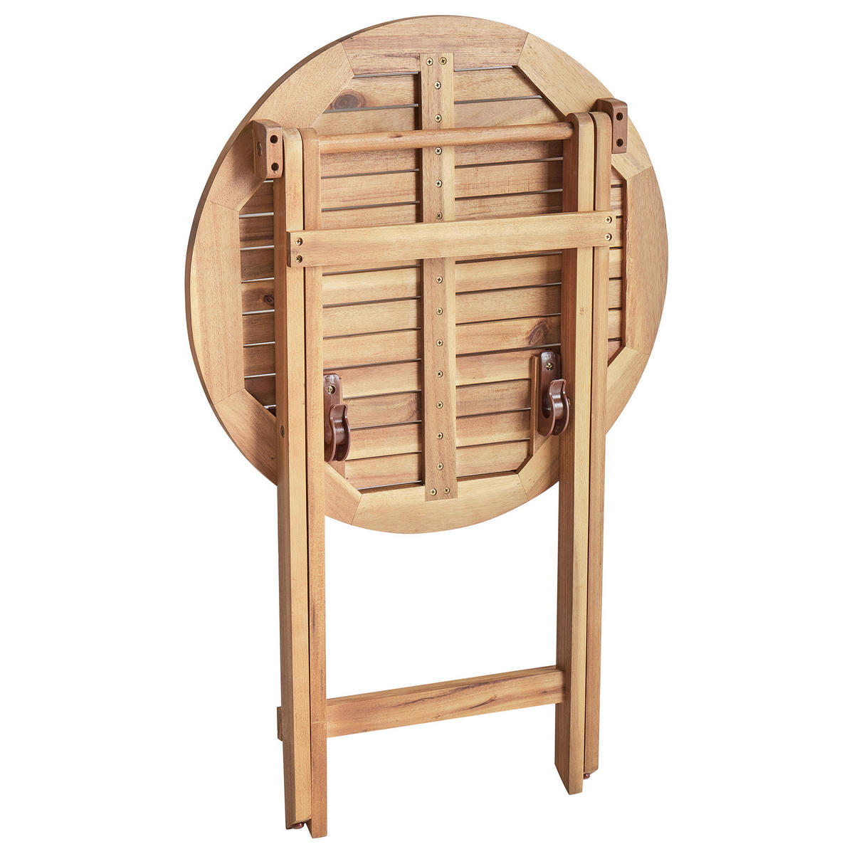 BALKONTISCH Heller Holzfarbton Prossedi - Hellbraun, Holz (60/60/73cm) - Beliani