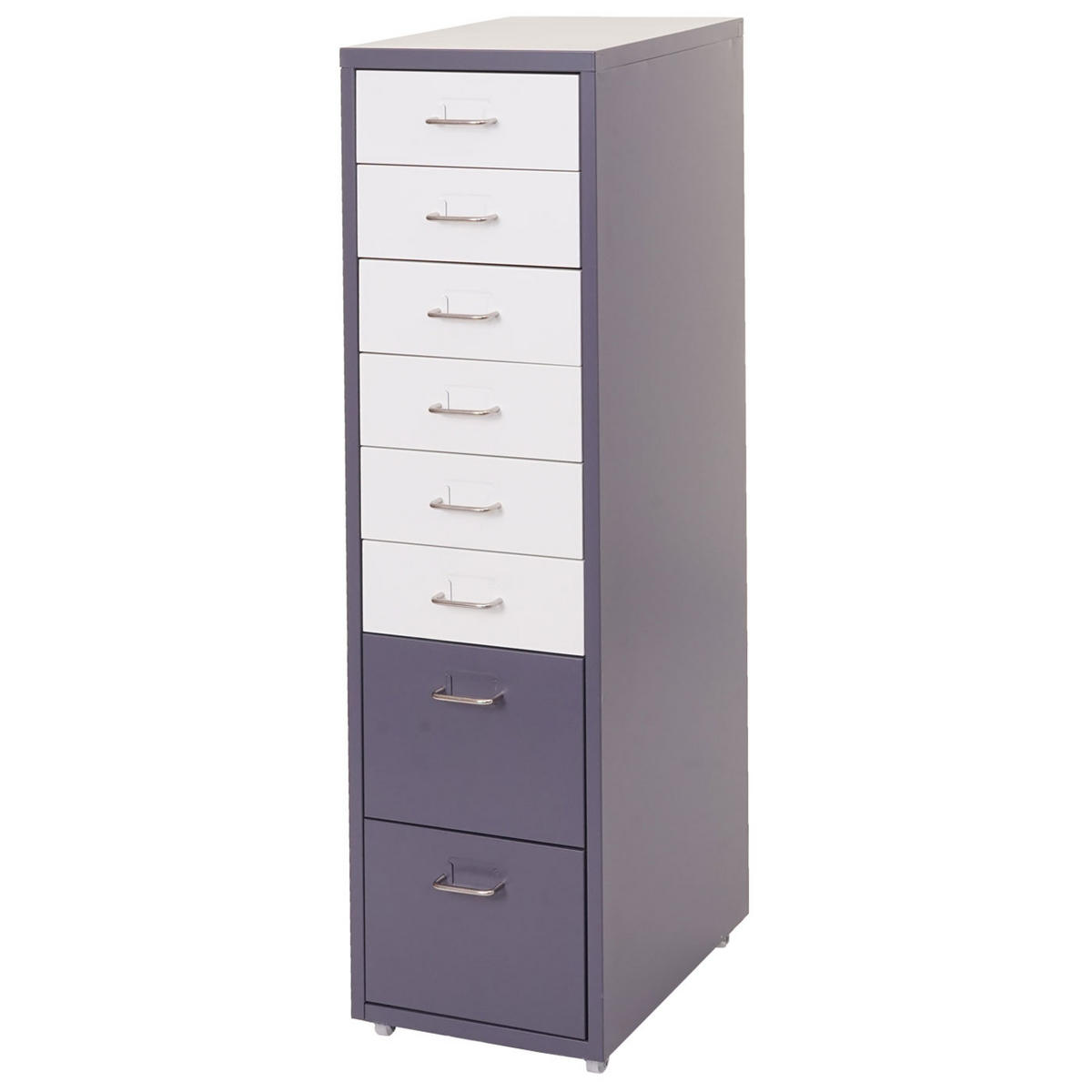 ROLLCONTAINER Weiß, Anthrazit - Anthrazit/Weiß, Metall (28/110/41cm) - MCW