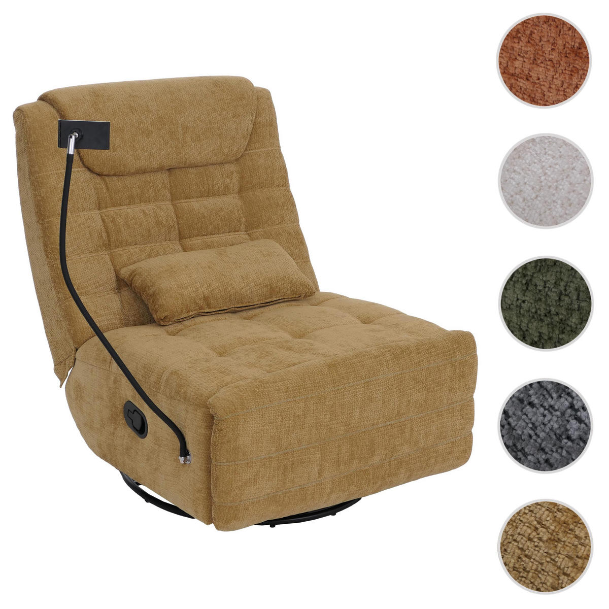 RELAXSESSEL Gelb - Gelb, Textil (82/96/163cm) - MCW