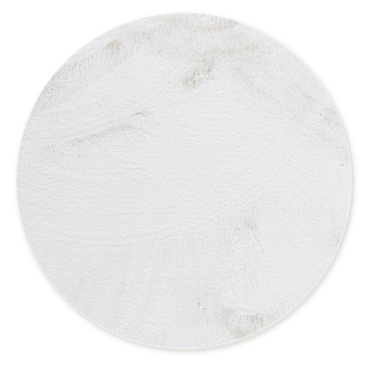 KUNSTFELLTEPPICH Sara 90x90 cm - Weiß, Textil (90/90cm) - Gino Falcone