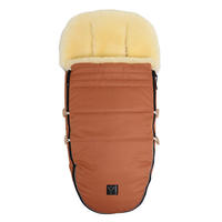 LAMMFELL-FUSSSACK Love the Nature, coral gold - Orange, Fell (44/95cm) - Kaiserbaby