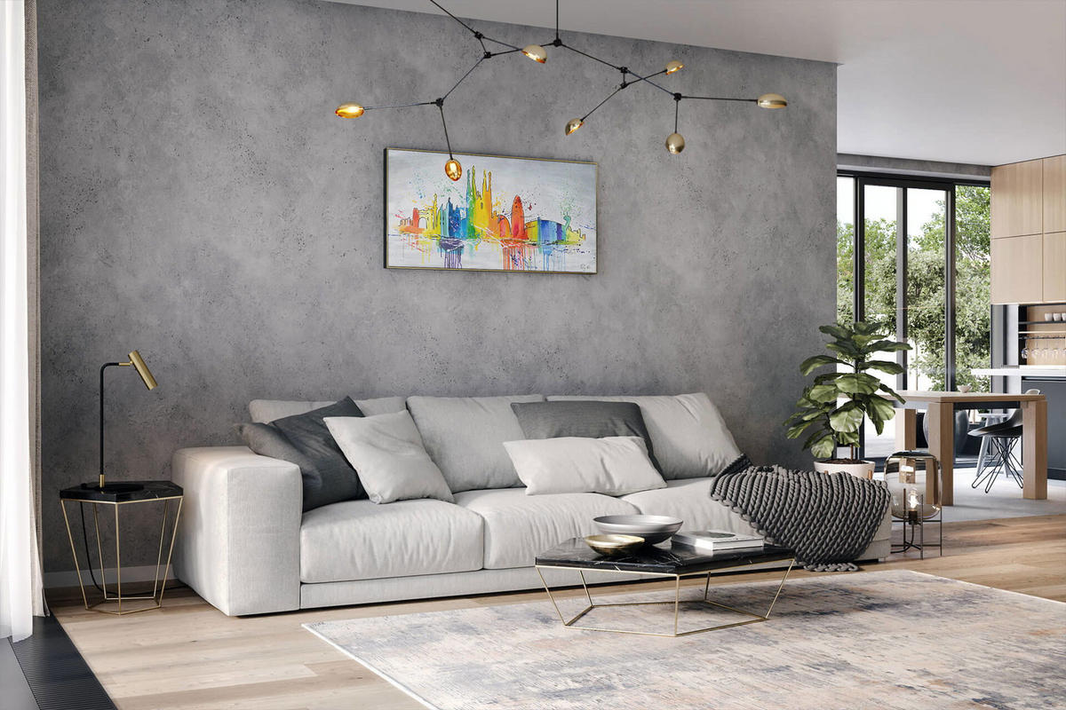 ACRYLBILD HANDGEMALT 120/60 cm - Multicolor, Holz/Textil (2/60cm) - KUNSTLOFT