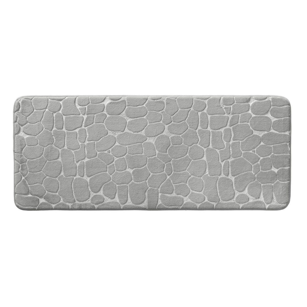 BADMATTE Geprägtes Muster 50/120 cm - Hellgrau, Textil (50/120cm) - Douceur d´intérieur