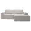 ECKSOFA Farese Mini mit Cordbezug Greige, rechts - Taupe/Schwarz, Textil (240/167cm) - Selsey
