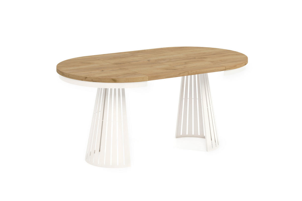 ESSTISCH Cone Bis - Honigeiche/Kaschmir, Holzwerkstoff/Metall (100/100/76cm) - Meblini