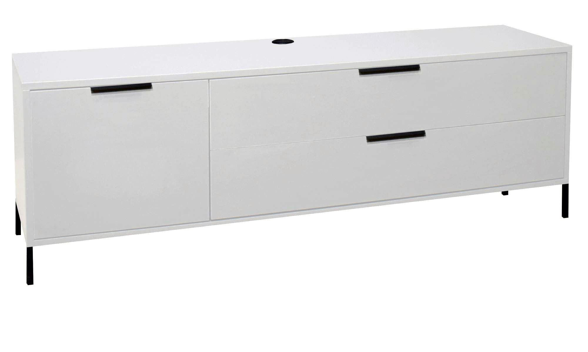 LOWBOARD Erna 168x45x62 Kreidegrau matt Lack - Hellgrau, Holzwerkstoff (168/62/45cm) - 58aufmkessel