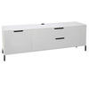 LOWBOARD Erna 168x45x62 Kreidegrau matt Lack - Hellgrau, Holzwerkstoff (168/62/45cm) - 58aufmkessel