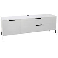 LOWBOARD Erna 168x45x62 Kreidegrau matt Lack - Hellgrau, Holzwerkstoff (168/62/45cm) - 58aufmkessel