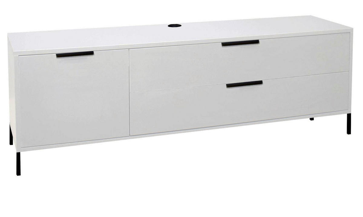 LOWBOARD Erna 168x45x62 Kreidegrau matt Lack - Hellgrau, Holzwerkstoff (168/62/45cm) - 58aufmkessel