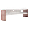 TV-LOWBOARD Fikoli Oval Ember - Messingfarben/Weiß, Holzwerkstoff/Metall (140/40/40cm) - MIRJAN24