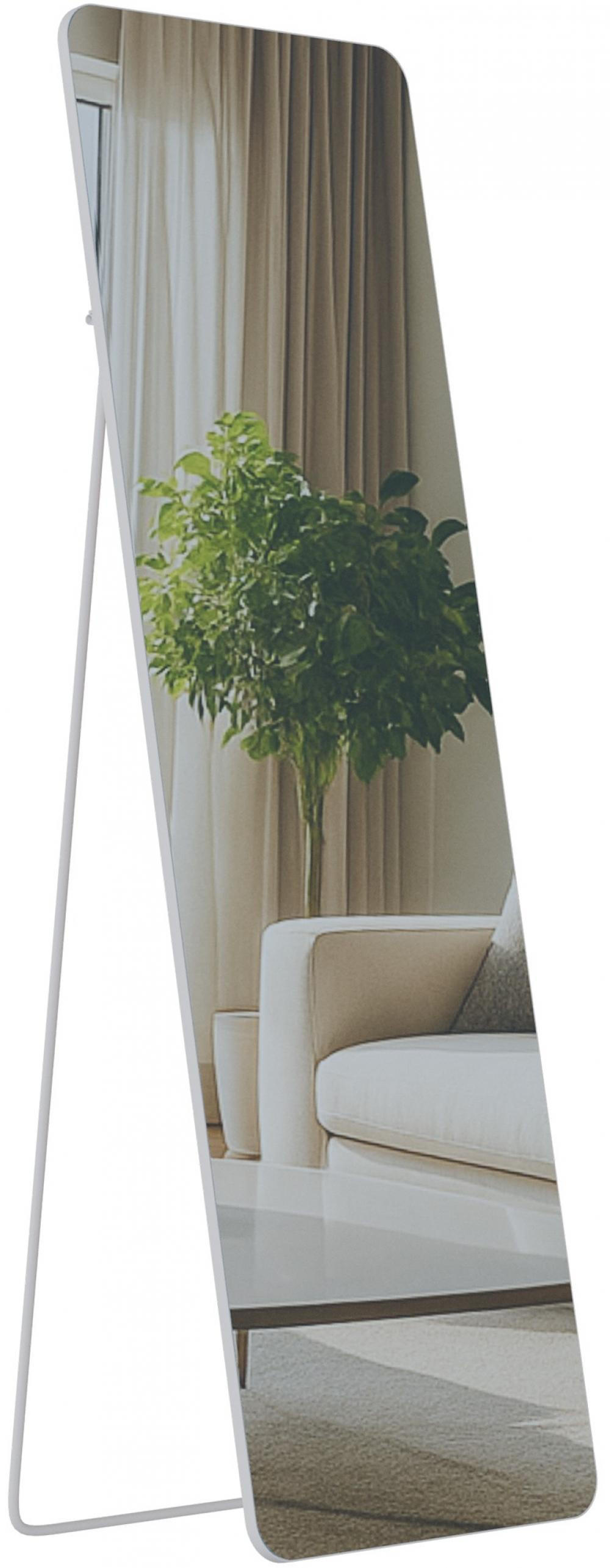 STANDSPIEGEL eckig 50/3/160 cm Glas Weiß Matt - Weiß, Glas (50/160/3cm) - CLP