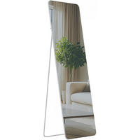 STANDSPIEGEL eckig 50/3/160 cm Glas Weiß Matt - Weiß, Glas (50/160/3cm) - CLP