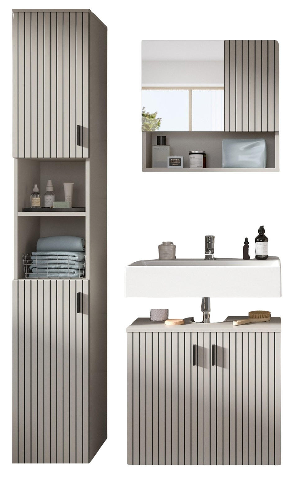 Inn.Furn Badmöbel-Set Kaschmir 105x192x30 cm