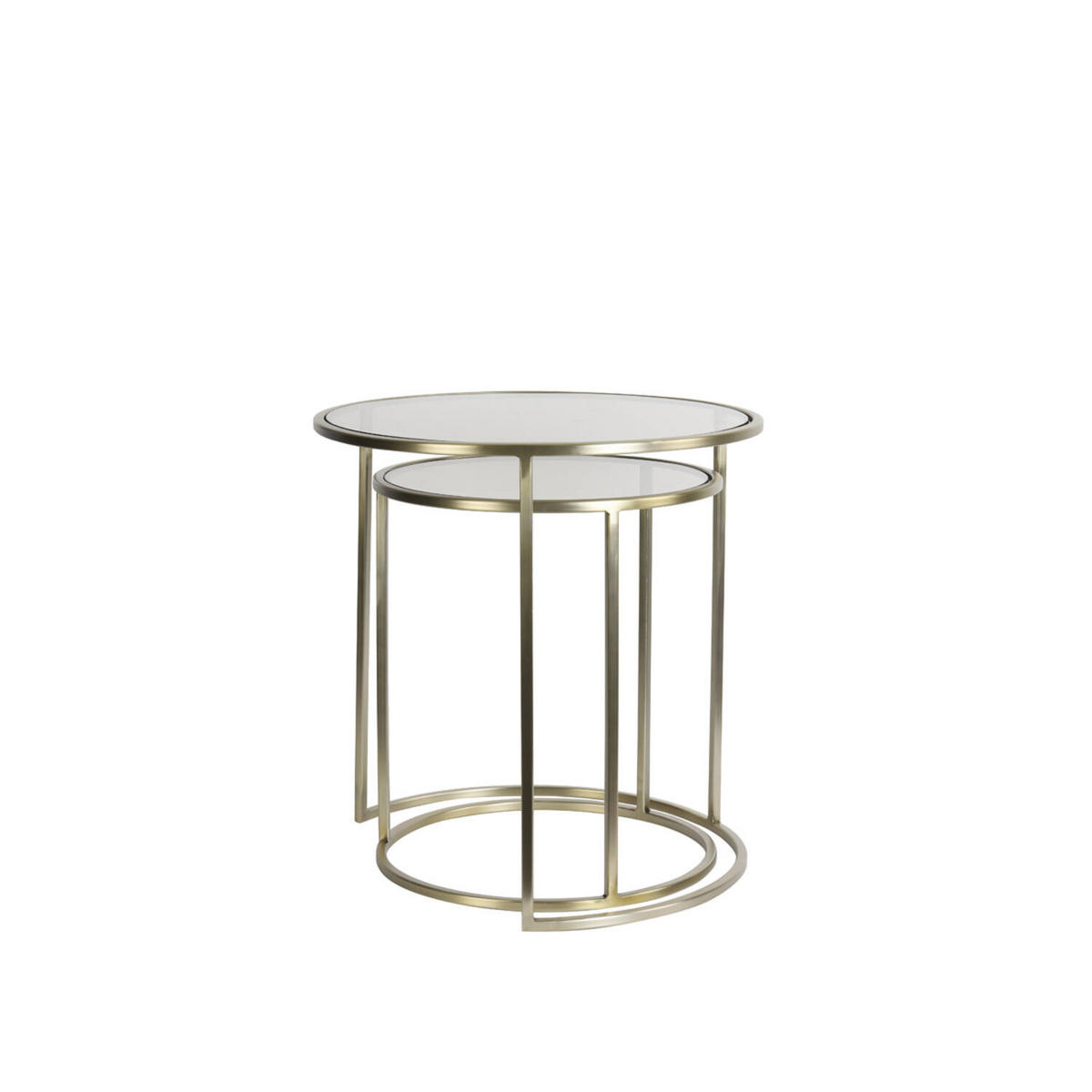 LIGHT & Living - Beistelltisch DUARTE - Ø50x52cm - Gold - 2er-Set - Goldfarben, Metall (50/50/52cm) - Light & Living