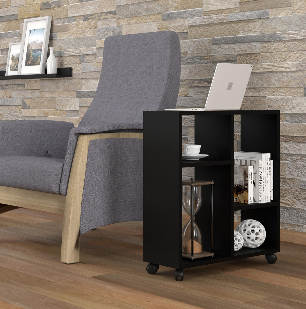 COUCHTISCH Schwarz 60/65/20 - Schwarz, Holzwerkstoff (20/60/65cm) - RAUMHIRSCH FURNITURE