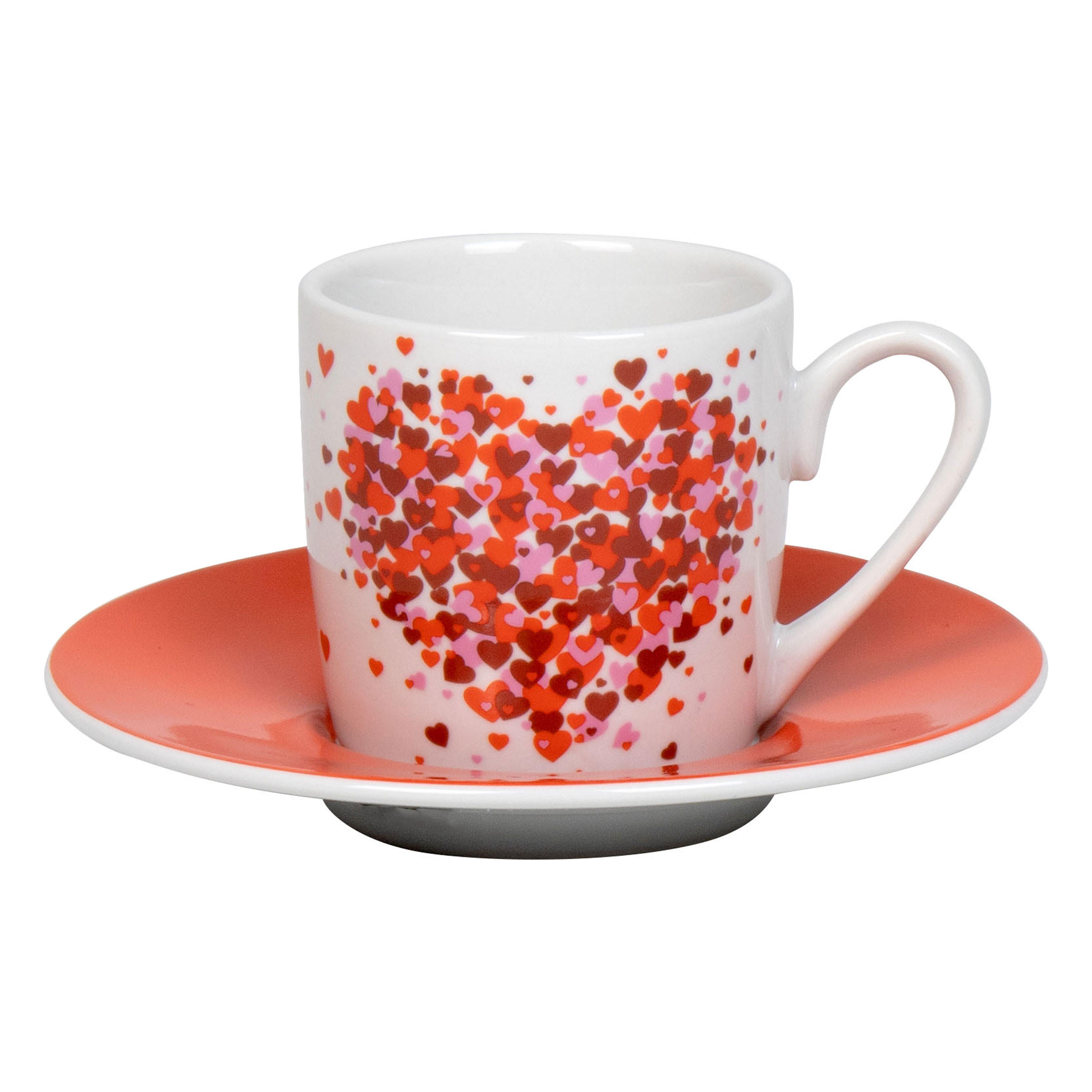 ESPRESSOTASSE Love Explodes mit Untertasse - Naturfarben, Keramik (0.09L) - Könitz