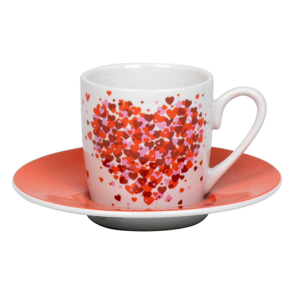 ESPRESSOTASSE Love Explodes mit Untertasse - Naturfarben, Keramik (0.09L) - Könitz