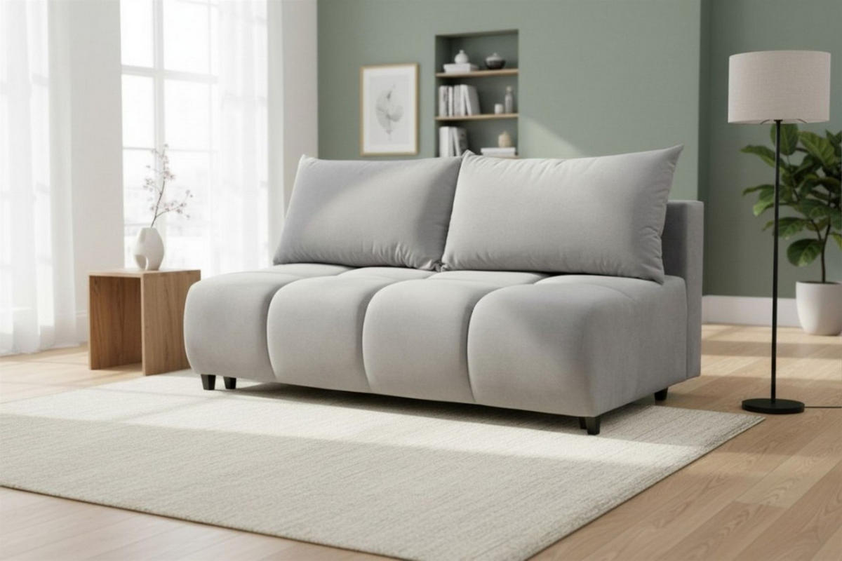 SCHLAFSOFA Xenio Mit Schlaffunktion - Grau, Holzwerkstoff/Textil (196/103/100cm) - Fun Möbel