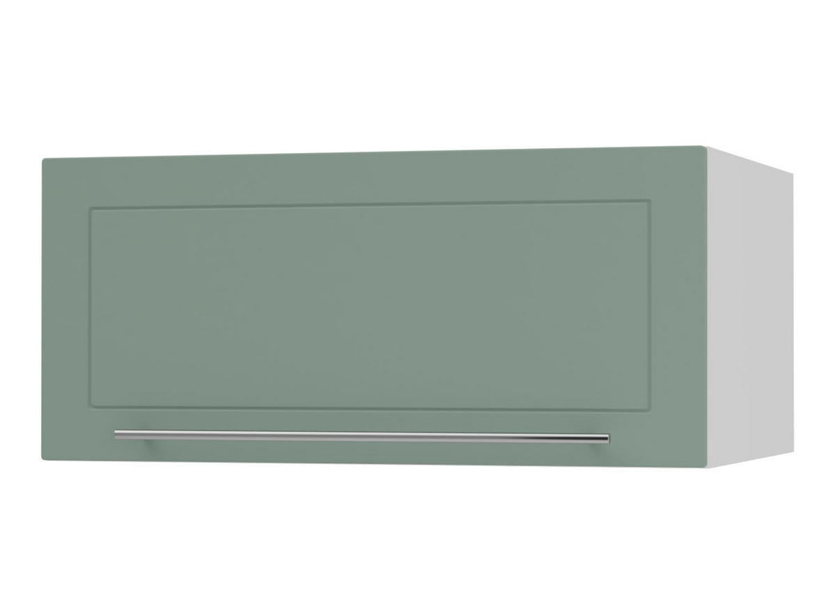 KLAPPHÄNGESCHRANK Kvantum W6B/80 Mint Matt / Weiß Matt 80 / 59 / 36cm - Weiß/Mintgrün, Holz/Holzwerkstoff (80/36/59cm) - Feldmann-Wohnen