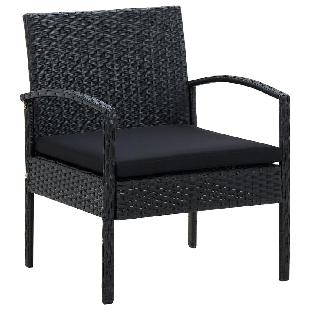 furnicato Gartenstuhl Schwarz 58x72x58 cm