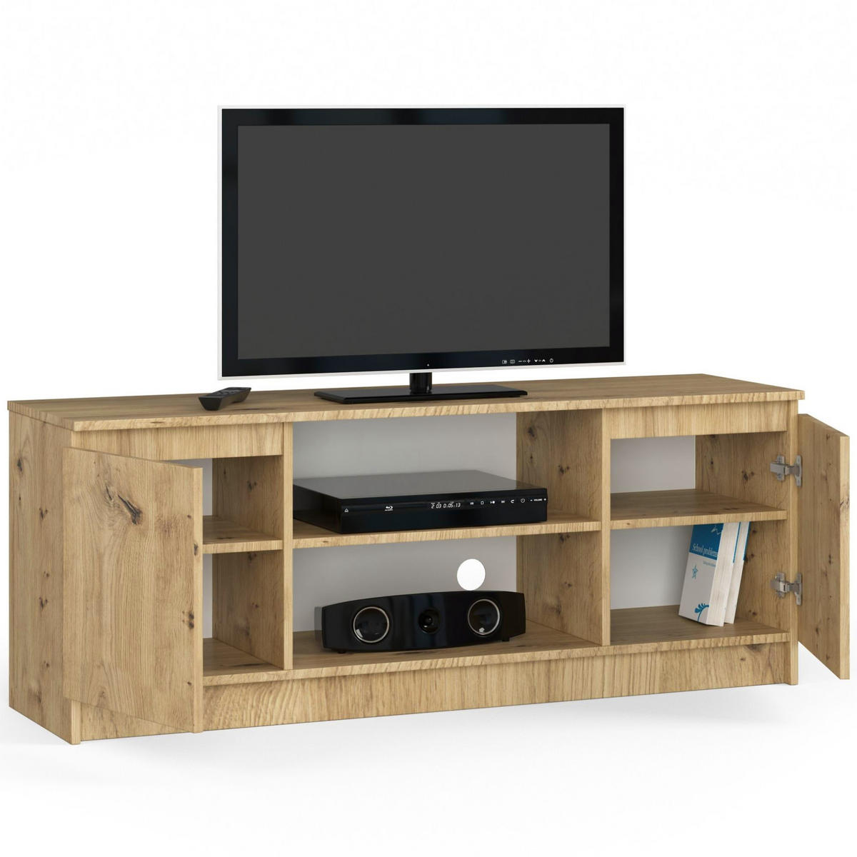 TV-ELEMENT Eiche Artisan 140x40x55 cm - Eiche Artisan, Holzwerkstoff (140/55/40cm) - Akord