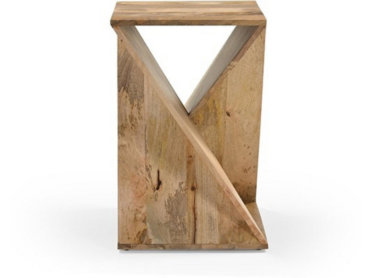 BEISTELLTISCH I/ir Mangoholz Durchmesser 40 cm Natur - Naturfarben, Holz (40/40/60cm) - Villa Möbel