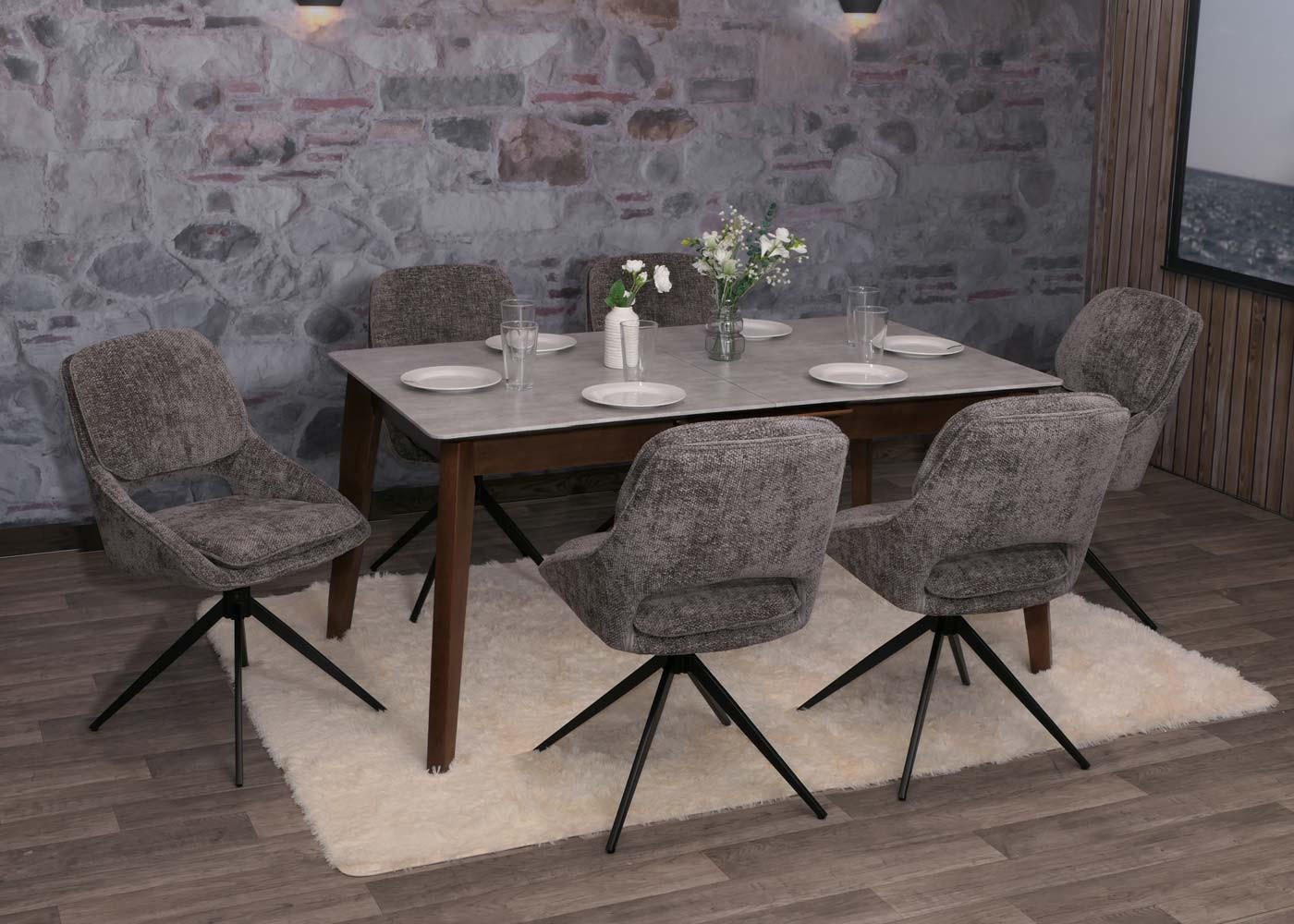 ESSZIMMERSTUHL Grau 2er-Set - Grau, Textil (55/87/55cm) - MCW